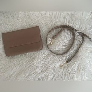 SOLD - Cuyana System Flap Bag Cappuccino Plus Strap